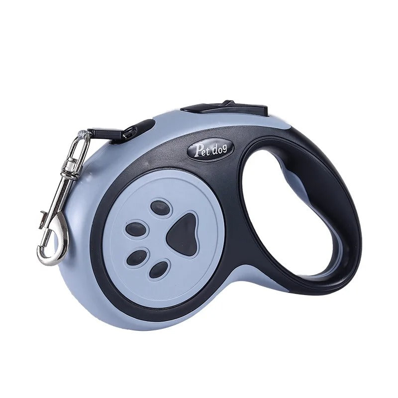 Pet leash with handle and carabiner on a white background