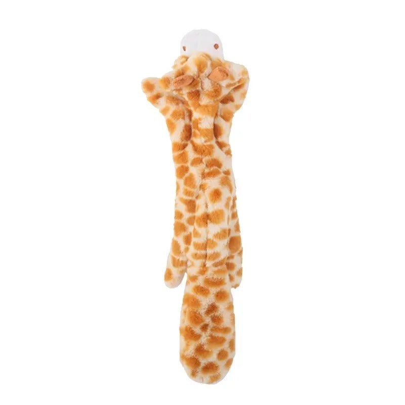 Plush giraffe toy on a white background
