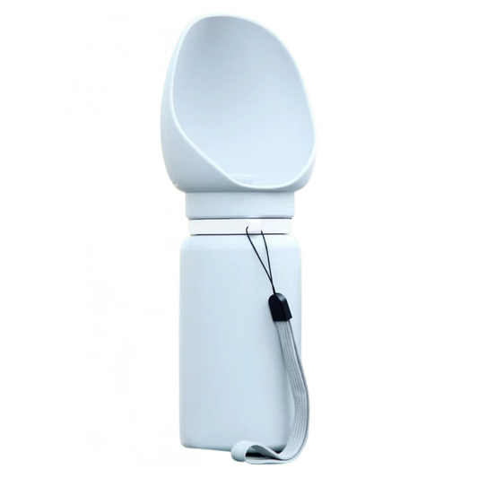 White travel spoon set with a carrying case on a white background