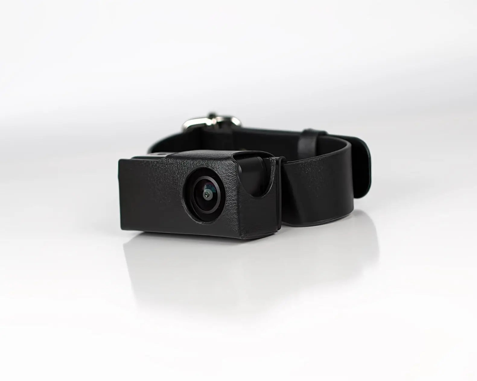 Pet camera on the collar with a leather case