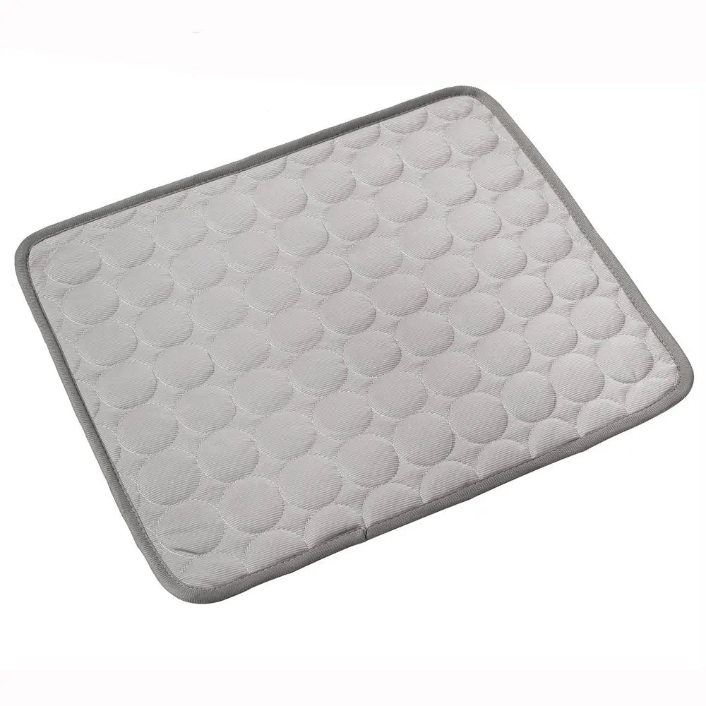 Grey cooling mat in a white background