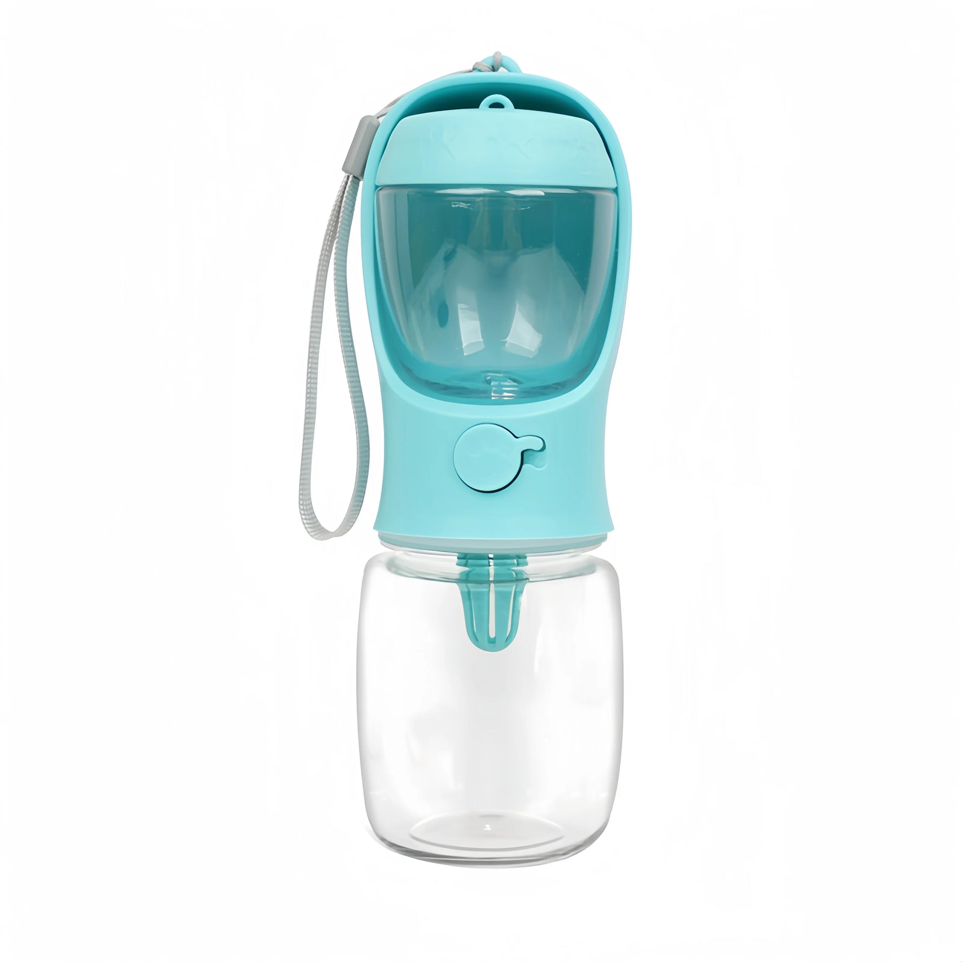 Portable Dog and Cat Water Bottle with Storage Food in a white background