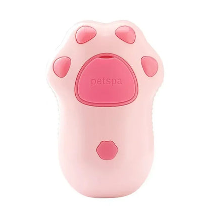 The top part of the brush. The color scheme is primarily light pink with a more bright pink paw on it.