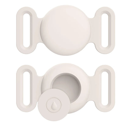 White plastic buckle on a white background