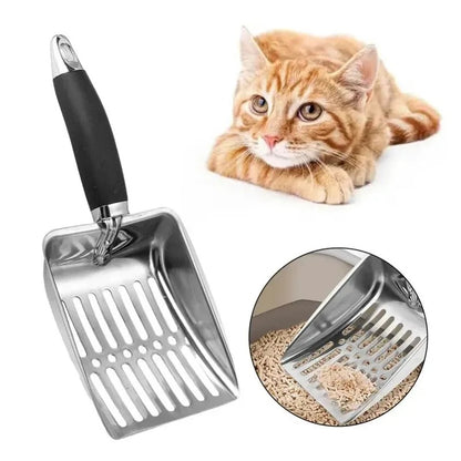 Stainless Steel Cat Litter Scoop Long Handle